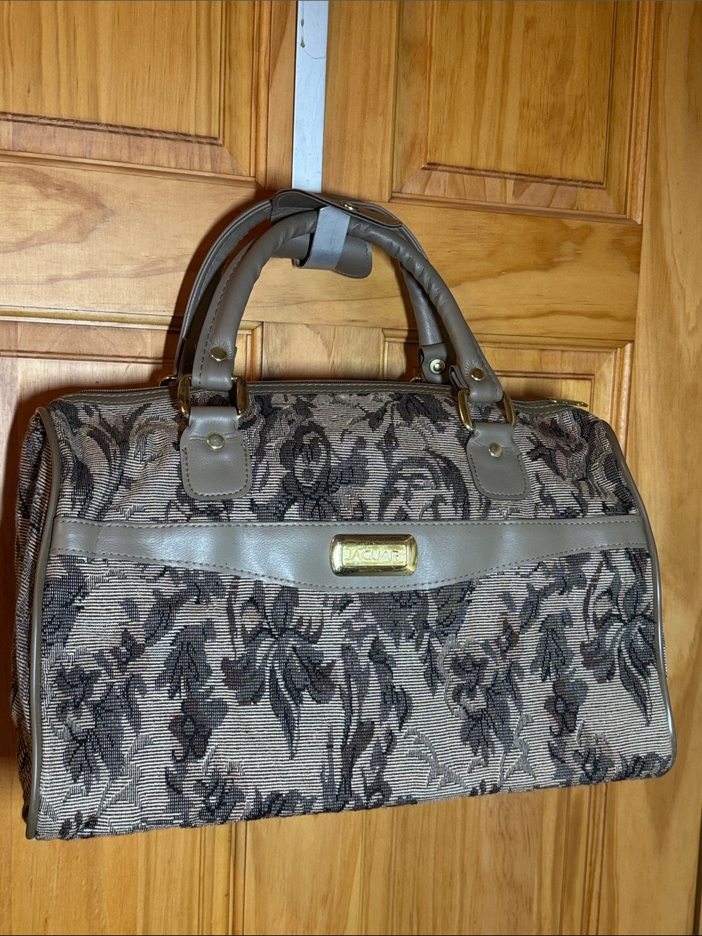 Vintage Jaguar Tapestry Travel XL Cosmetic Bag
